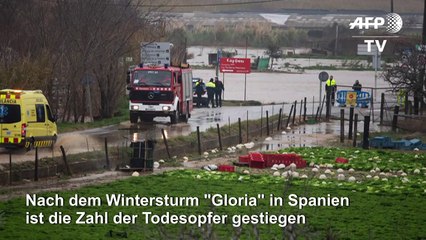 Nach Sturm "Gloria" steigt Zahl der Toten