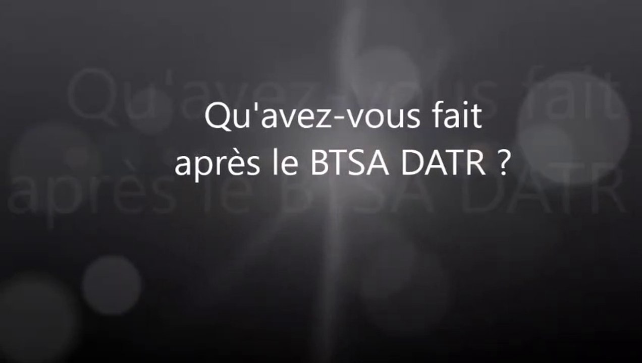 Presentation du BTSA DATR -débouchés-