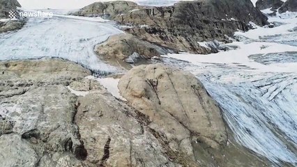 Drone footage shows Italian glacier that could 'completely disappear' by 2050