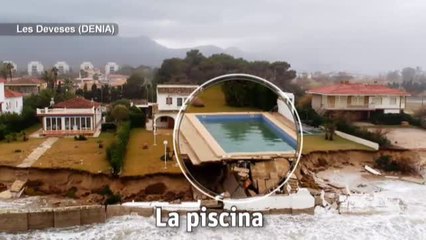 La destrucción a vista de dron