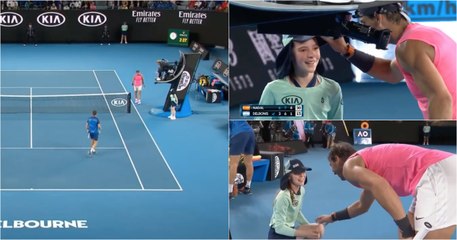 Rafael Nadal atinge apanha-bolas na cara e pede desculpa com carinho