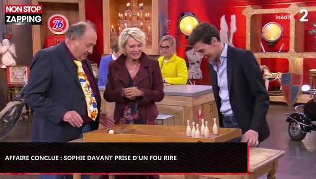Affaire Conclue : Sophie Davant prise d’un fou rire après une blague coquine (Vidéo)