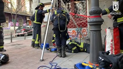 Rescate de un trabajador atrapado en una galería subterránea