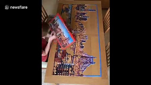 Time-lapse shows 56-hour operation behind UK student's 4,000 piece jigsaw puzzle