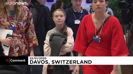 Greta e Carlo, una stretta di mano a Davos per il clima