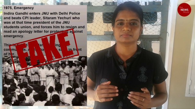 TNM Fact check: Indira Gandhi didn't force Yechury to resign as JNU Prez for protesting against Emergency