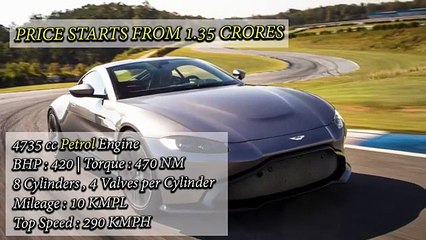 Aston Martin Company All Cars In India   Mileage   Top Speed   Engine   Price (In Hindi)