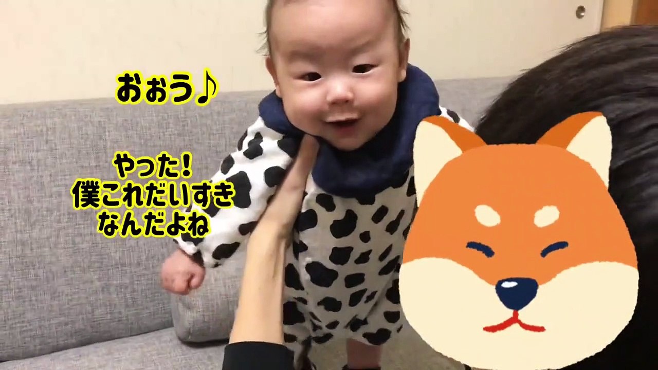 【修正3ヶ月】立っちの練習⁉︎Tポーズ大好き！最後超絶かわいい