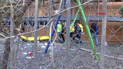 Bakırköy'de sıva yapan işçi iskeleden düştü