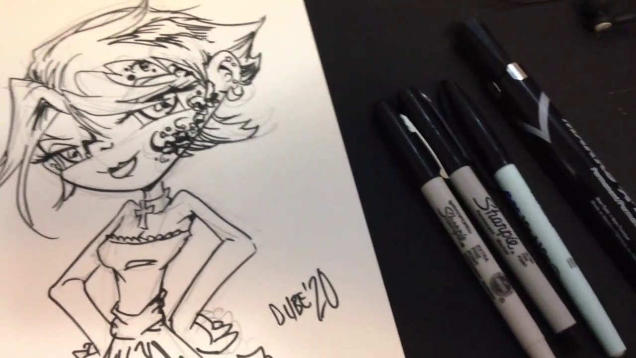 Inking my Comic Book Artwork with these tools.