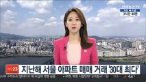 지난해 서울 아파트 매매 거래 '30대 최다'