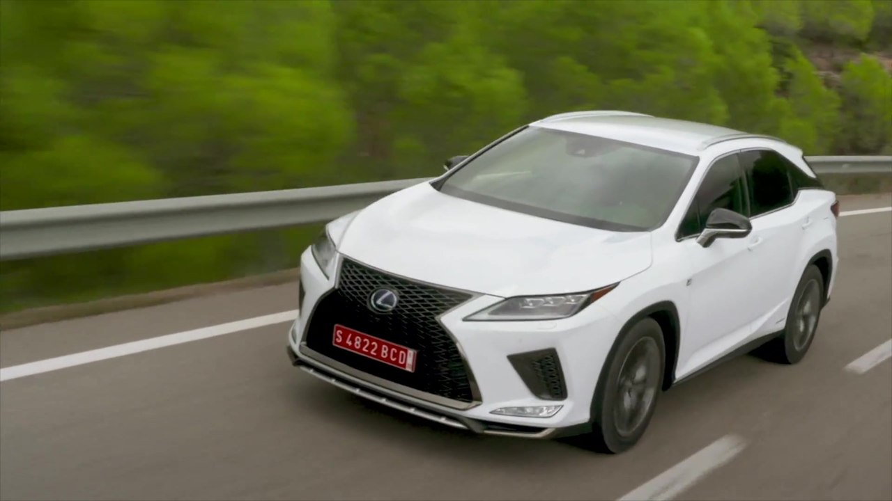2020 Lexus RX 450h F-Sport in white Driving Video