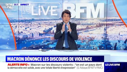 Macron dénonce les discours de violence - 24/01