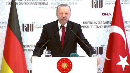 Erdoğan, 'türk-alman üniversitesi yeni binalarının açılış töreni'nde konuştu