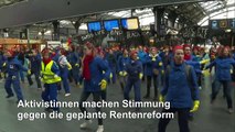 Flashmob in Paris gegen die Rentenreform