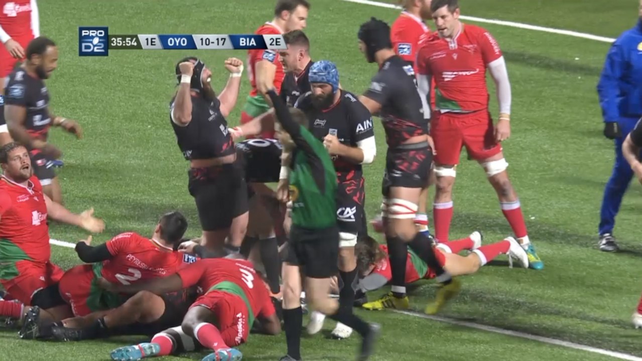 Résumé Oyonnax / Biarritz - 18ème journée Pro D2