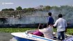 Passengers narrowly escape after sailing boathouse suddenly catches fire in south India