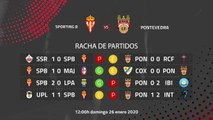 Previa partido entre Sporting B y Pontevedra Jornada 22 Segunda División B
