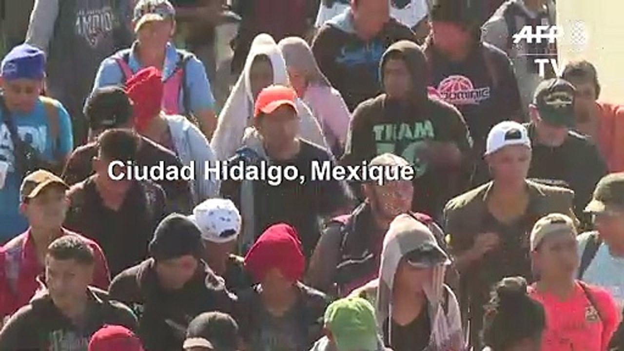 Des migrants d'Amérique centrale marchent vers les Etats-Unis