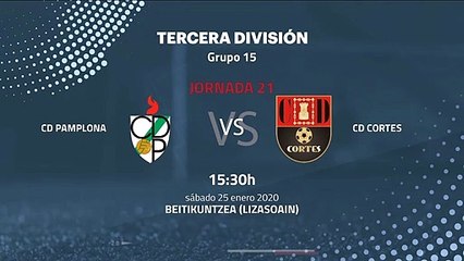 Previa partido entre CD Pamplona y CD Cortes Jornada 21 Tercera División