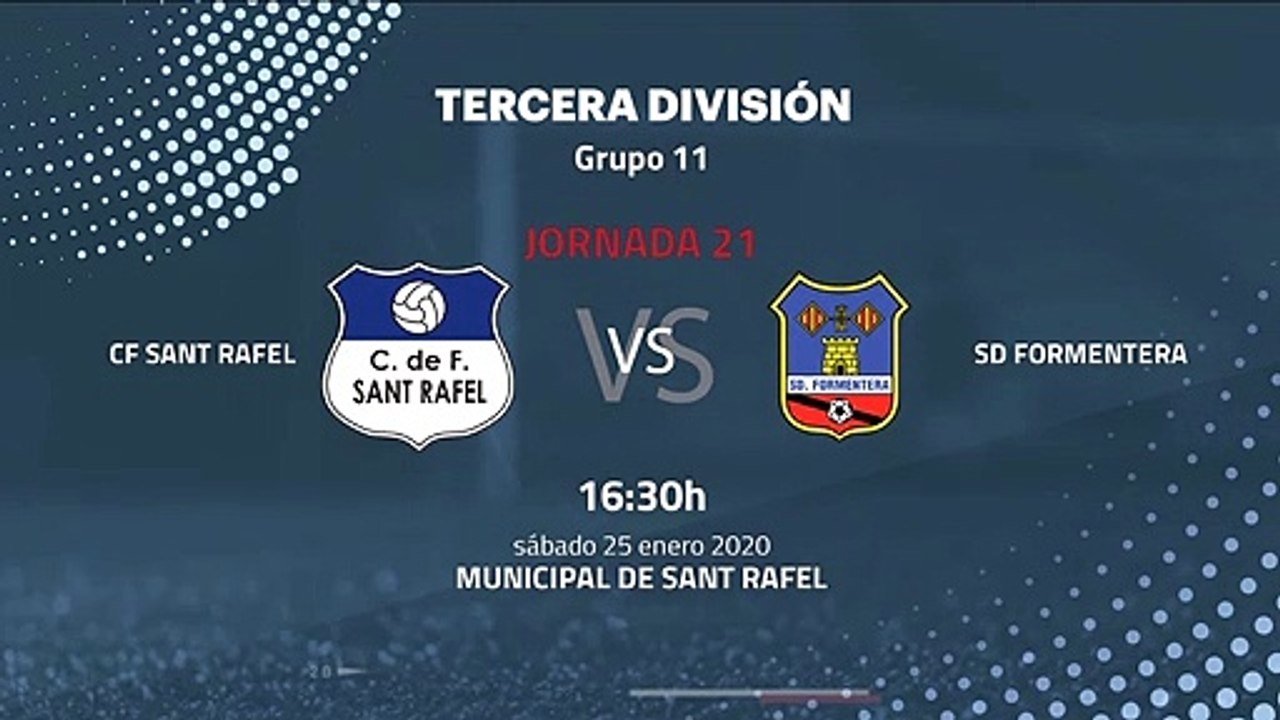 Previa partido entre CF Sant Rafel y SD Formentera Jornada 21 Tercera División