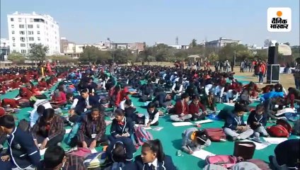 'प्लास्टिक फ्री भारत' थीम पर बच्चों ने बनाई पेंटिंग