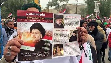 الآلاف يتظاهرون في بغداد ضد التواجد الأميركي في العراق