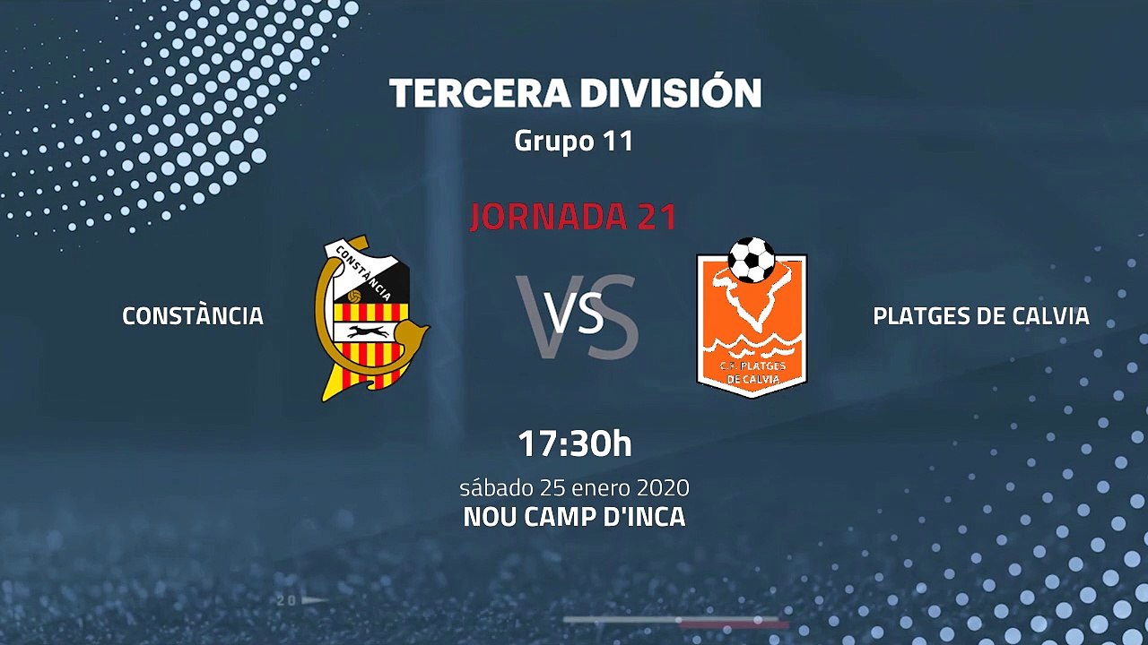 Previa partido entre Constància y Platges de Calvia Jornada 21 Tercera División
