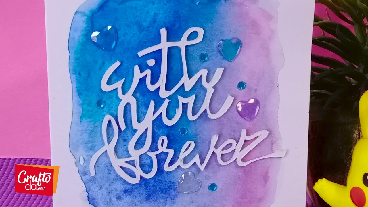 Valentines day greeting card | With you forever | DIY Greeting card