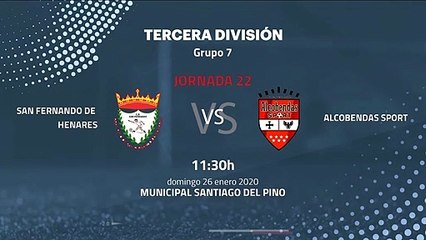 Previa partido entre San Fernando de Henares y Alcobendas Sport Jornada 22 Tercera División