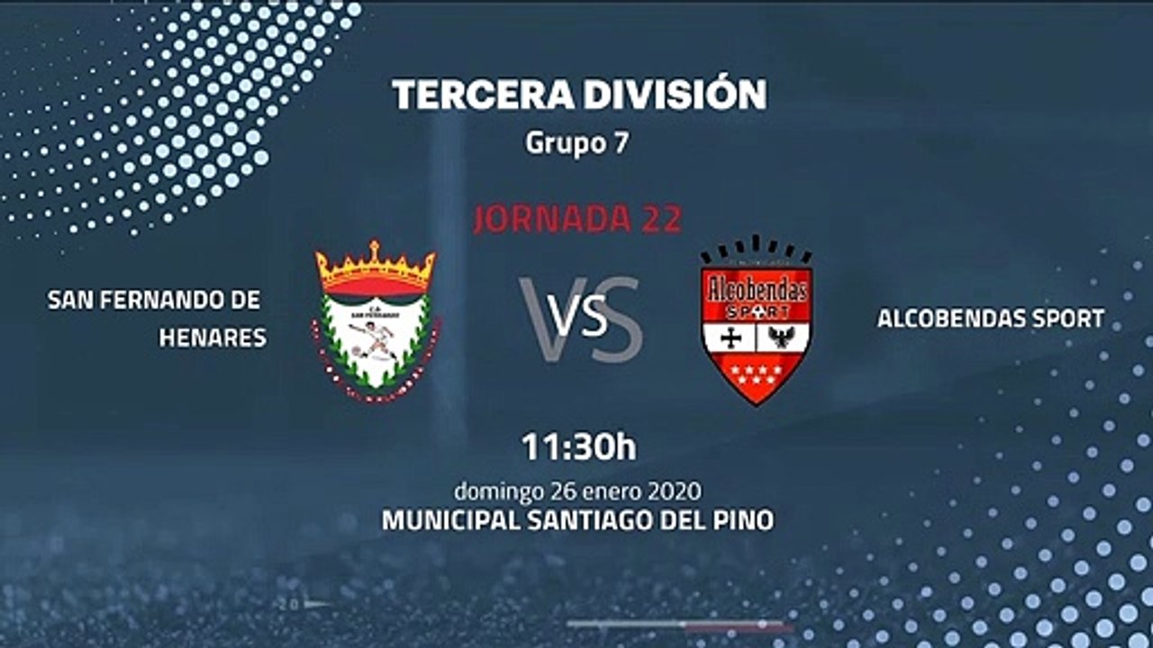 Previa partido entre San Fernando de Henares y Alcobendas Sport Jornada 22 Tercera División