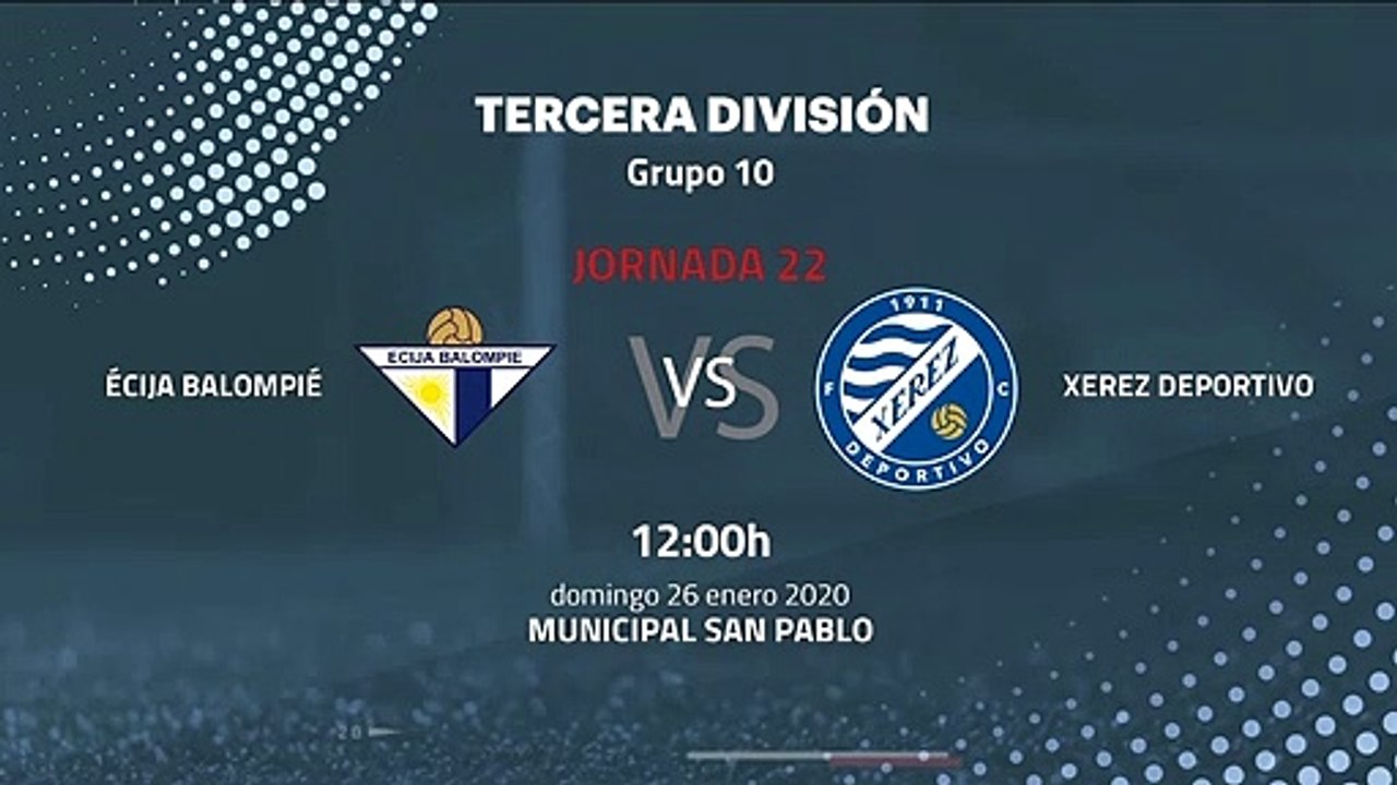 Previa partido entre Écija Balompié y Xerez Deportivo Jornada 22 Tercera División