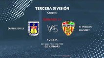Previa partido entre Castelldefels y CF Pobla de Mafumet Jornada 21 Tercera División