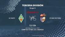 Previa partido entre UE Sants y CP San Cristobal Jornada 21 Tercera División