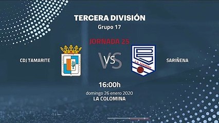 Previa partido entre CDJ Tamarite y Sariñena Jornada 25 Tercera División