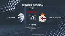 Previa partido entre Ourense CF y Deportivo Fabril Jornada 21 Tercera División