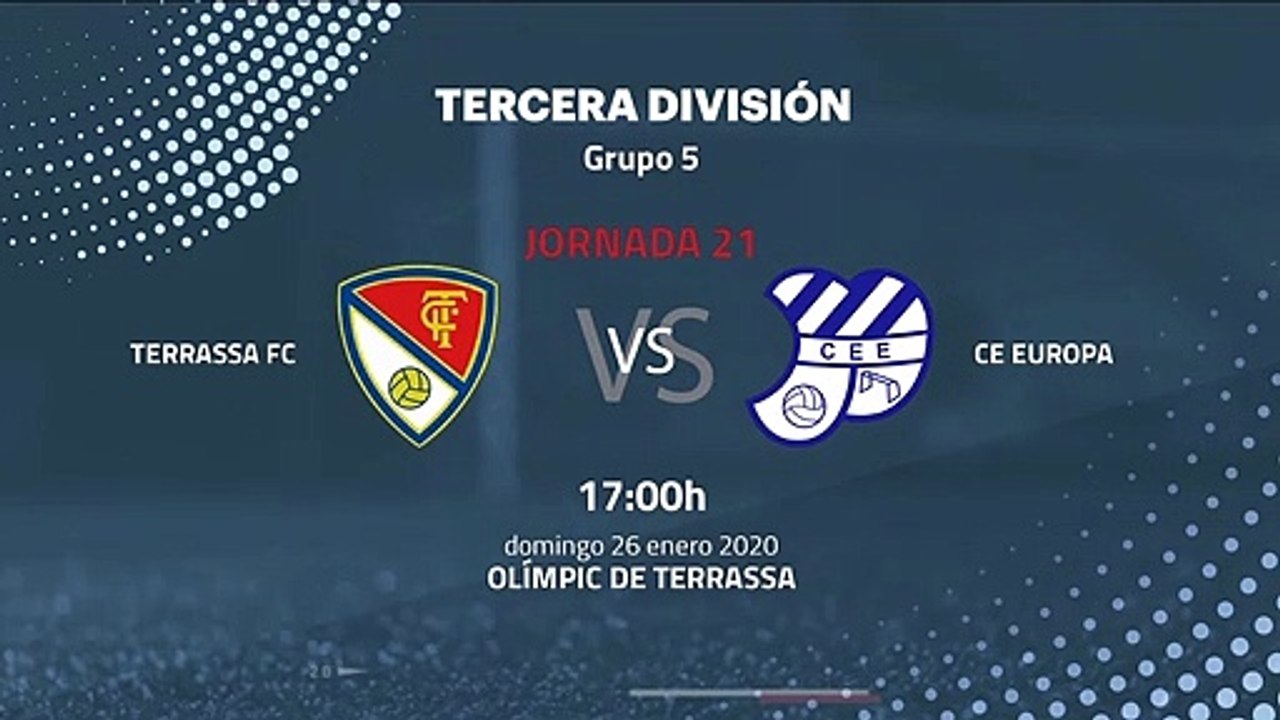 Previa partido entre Terrassa FC y CE Europa Jornada 21 Tercera División