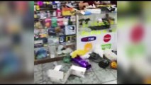Câmeras de segurança flagram bandidos agindo em loja de Céu Azul
