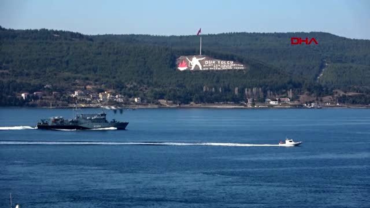 Çanakkale alman savaş gemisi çanakkale boğazı'ndan geçti