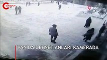 Van'daki dehşet anı kamerada