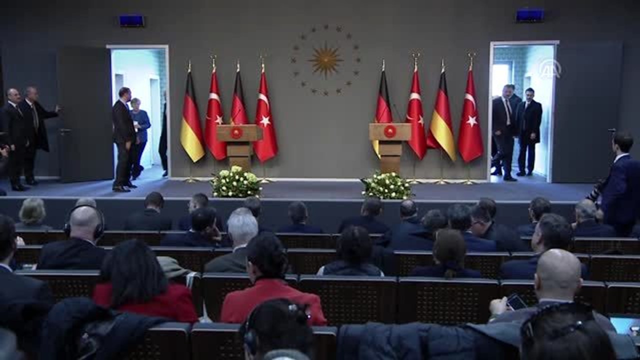 Cumhurbaşkanı Erdoğan - Almanya Başbakanı Merkel ortak basın toplantısı (1)