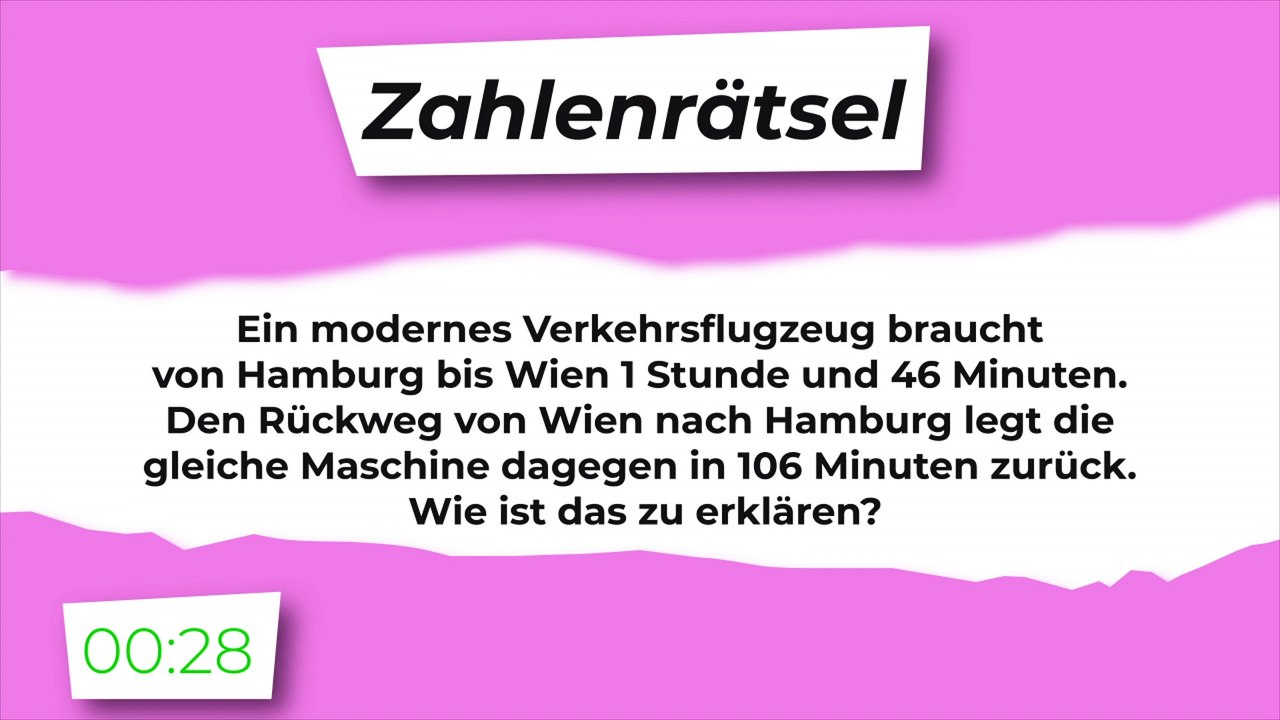 Zahlenrätsel: Das Flugzeug