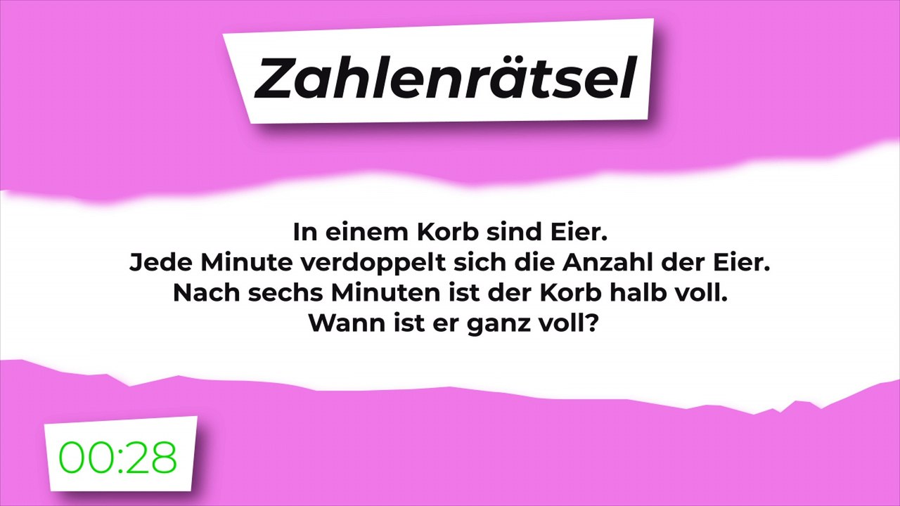 Zahlenrätsel: Ein Korb voller Eier
