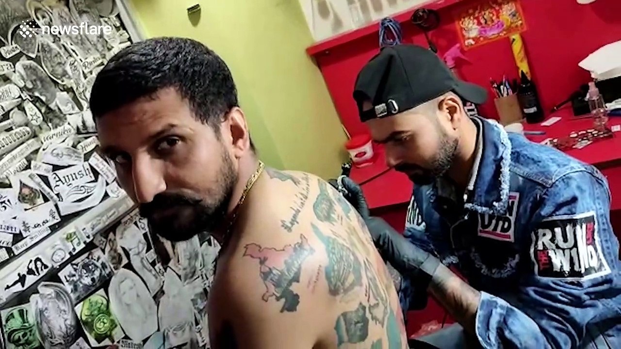 Man gets 37 tattoos inked over five months to support India's controversial Citizenship Amendment Act