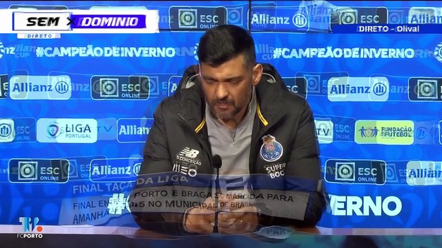 Conferência de Imprensa Final Taça da Liga 2020 SC Braga x FC PORTO