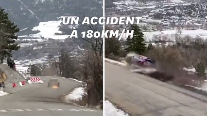 Au Rallye de Monte-Carlo, cette sortie de route à 180km/h n’a fait aucun blessé