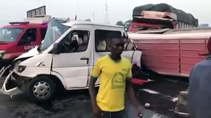 Embouteillage monstre sur l’autoroute du nord  causé par un grave accident de la circulation