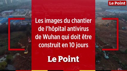 Les images du chantier de l'hôpital antivirus  de Wuhan qui doit être construit en 10 jours