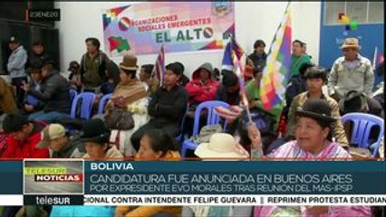 Bolivia: org. sociales y MAS apoyarán binomio Arce-Choquehuanca