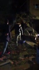 Elazığ'da ilk görüntüler! Yıkılan binalar var